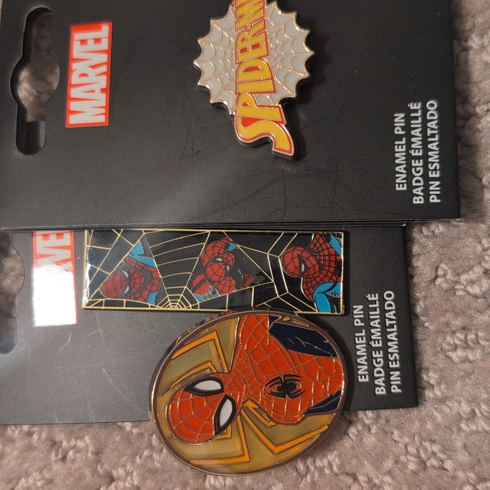 Loungefly Marvel Spider-Man 3 Piece Enamel Pin Set
